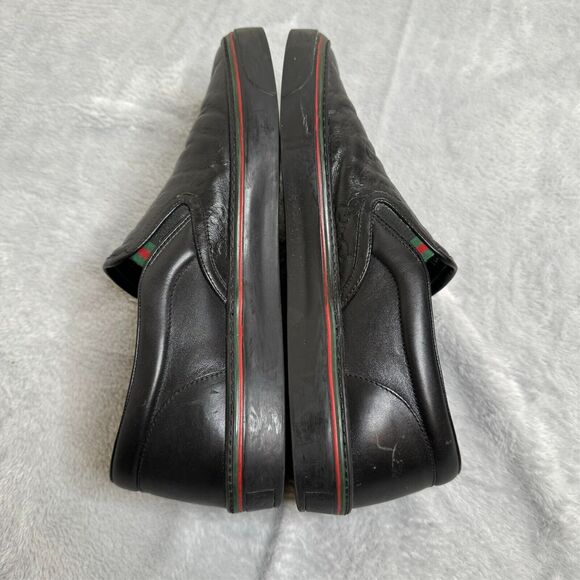 Gucci Sneakers Mens size 9 Black G/9.5 US/43 EUR GG Monogram Embossed Leather - Picture 4 of 10